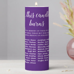 Purple This Candle Burns School Reunion Memorial
