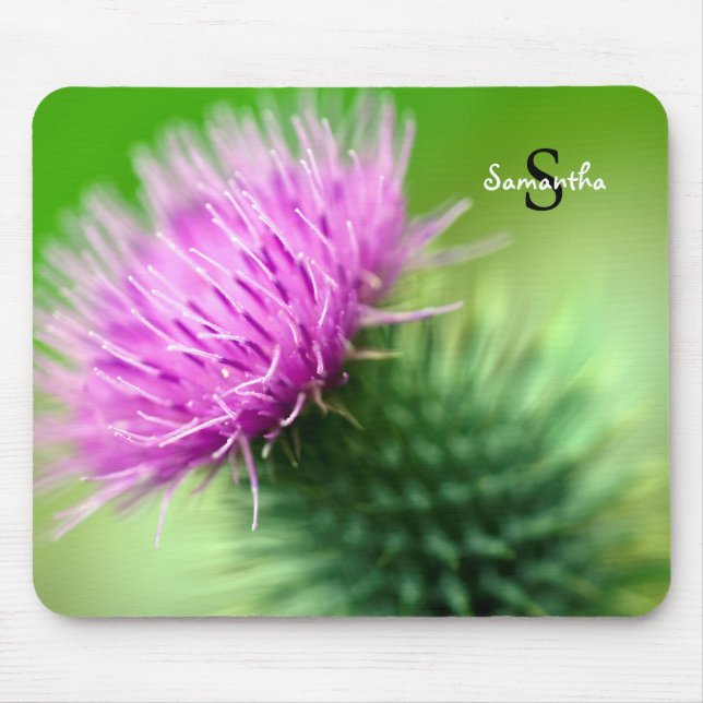 Purple Thistle Mouse mat (Front)