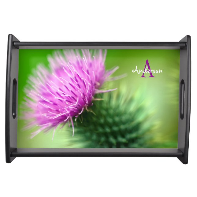 Purple Thistle Serving Tray (Front)