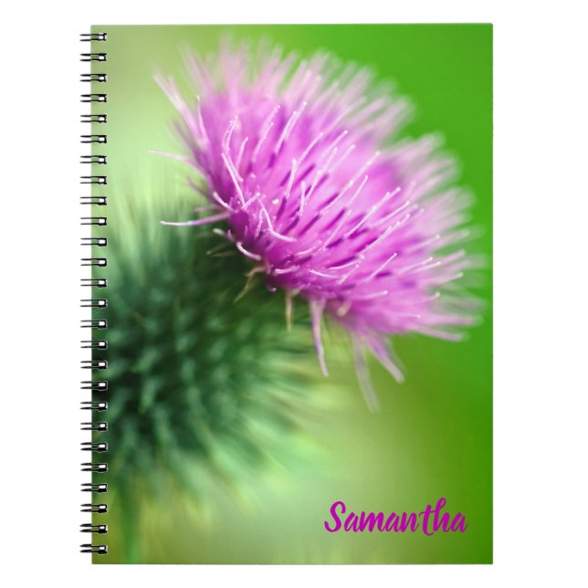 Purple Thistle Spiral notebook (Front)