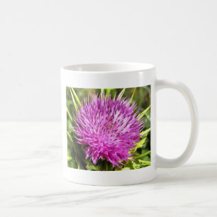 Purple Thistle Wildflower Floral Art Coffee Mug