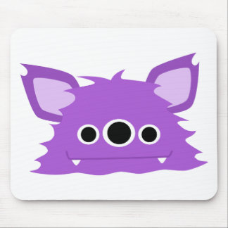 Purple Three Eyed Monster Mouse Pad
