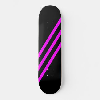 PURPLE THREE STRIPES Black Skateboard Deck