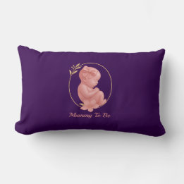 Purple Throw Lumbar Pillow - Baby Shower
