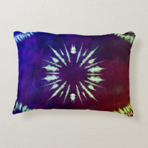 Purple Tie dye Accent Pillow