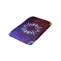 Purple Tie Dye Bath Mat