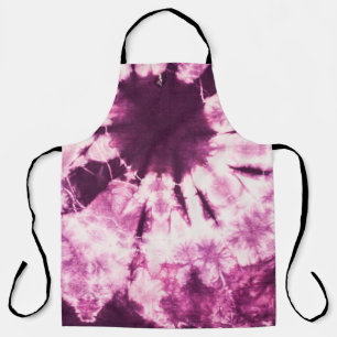 Purple Tie Dye Batik Texture Apron