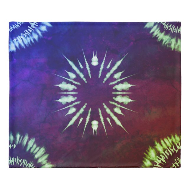 Purple Tie Dye Duvet Cover (Back)