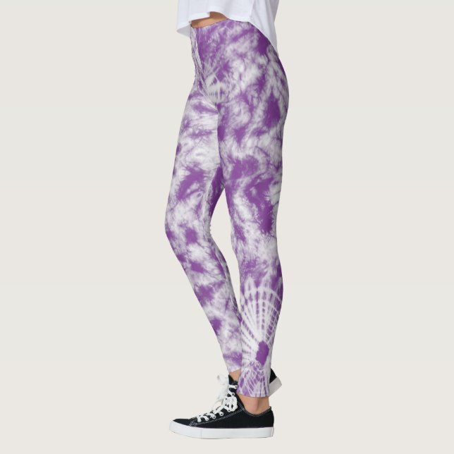 Purple Tie Dye Leggings (Left)