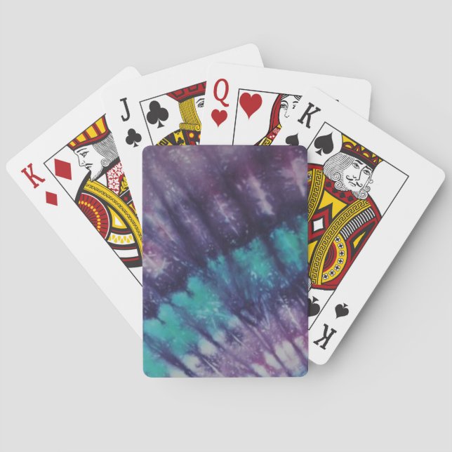 Purple Tie Dye Playing Cards (Back)