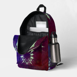 Purple Tie Dye Printed Backpack