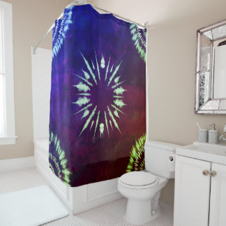 Purple Tie Dye Shower Curtain
