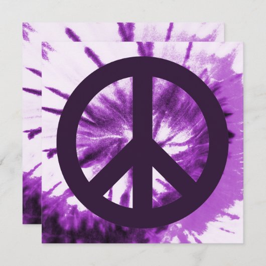 Purple Tie-Dye with Peace Symbol (Front/Back)