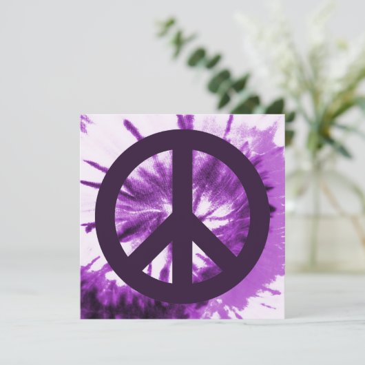 Purple Tie-Dye with Peace Symbol (Standing Front)