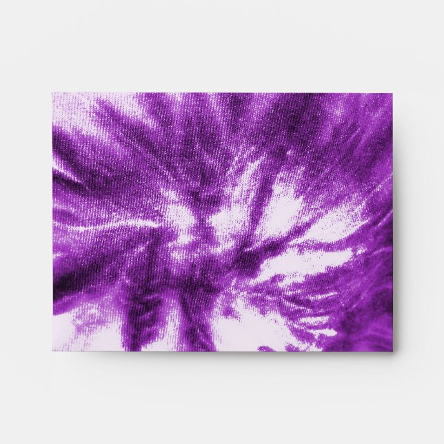 Purple Tie-Dye with Peace Symbol Envelope (Front)