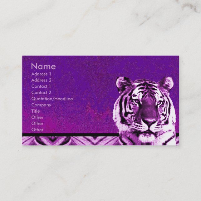 Purple Tiger Business Card (Front)