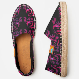 Purple Tiger Face Canvas Afridrilles Shoes