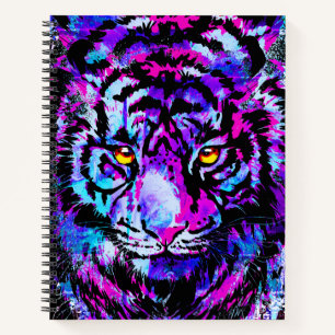 Purple Tiger Notebook - Tiger Artwork - Wildlife