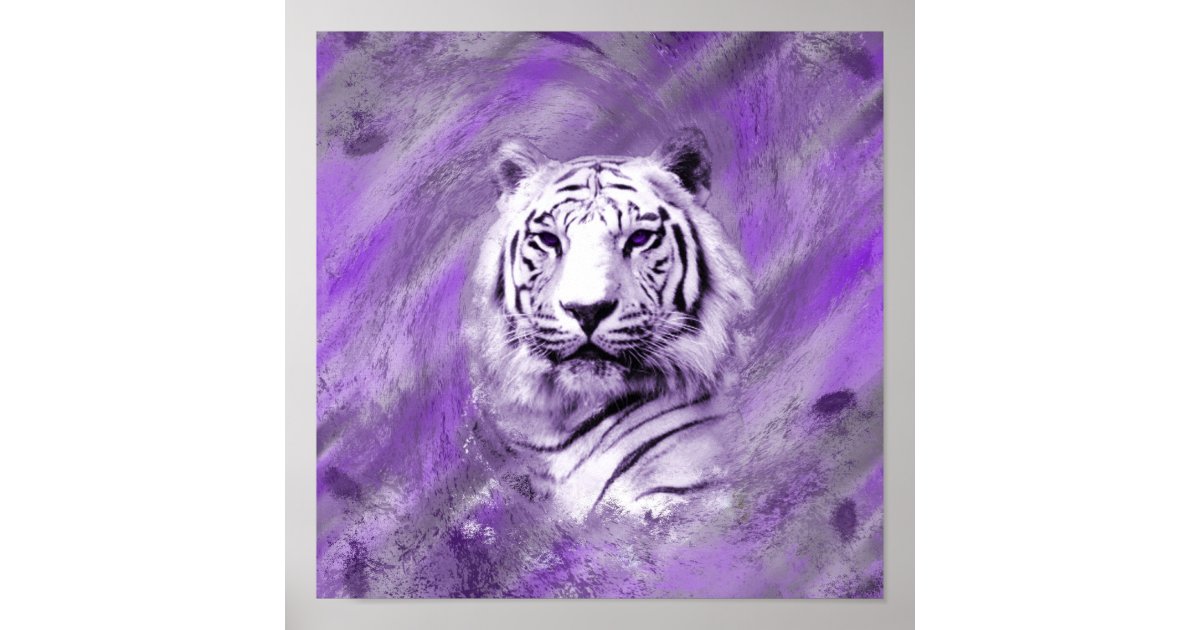 Purple Tiger Poster | Zazzle