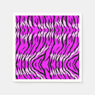 Purple Tiger Skin Pattern Design Napkins