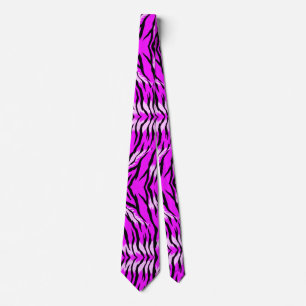 Purple Tiger Skin Pattern Design Neck Tie