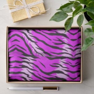 Purple Tiger Skin Pattern Design Tissue Paper
