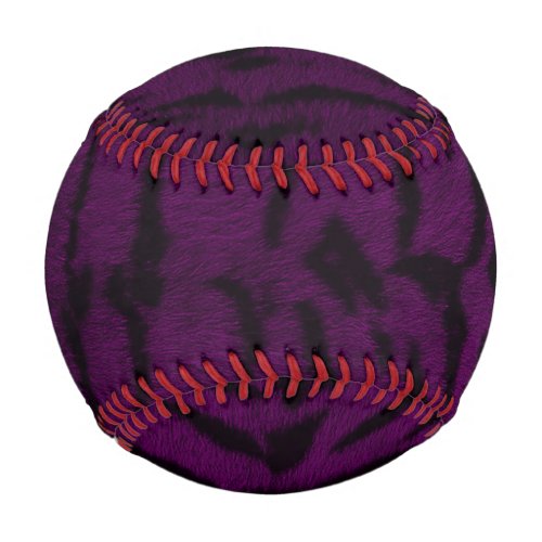 Purple Tiger Skin Print Baseball