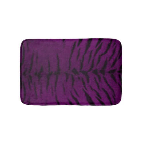 Purple Tiger Skin Print Bath Mat