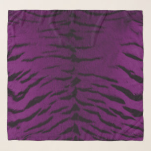 Purple Tiger Skin Print Scarf