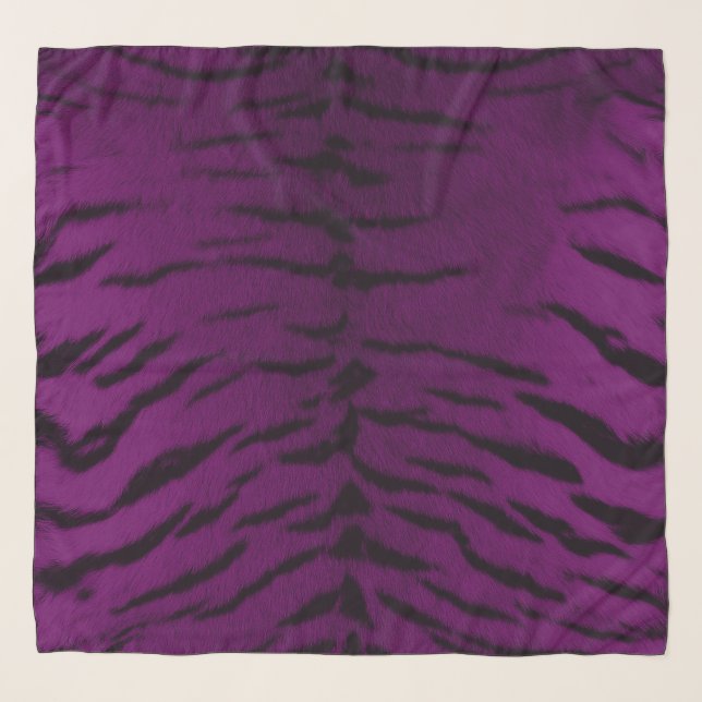 Purple Tiger Skin Print Scarf (Front)