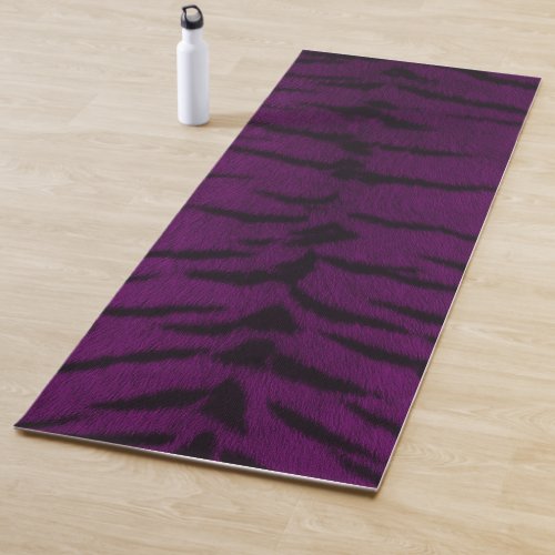 Purple Tiger Skin Print Yoga Mat