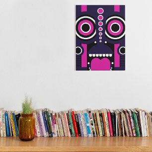 Purple Tiki Tribal Canvas Print