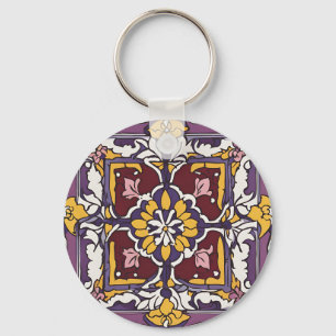 Purple Tile Keychain