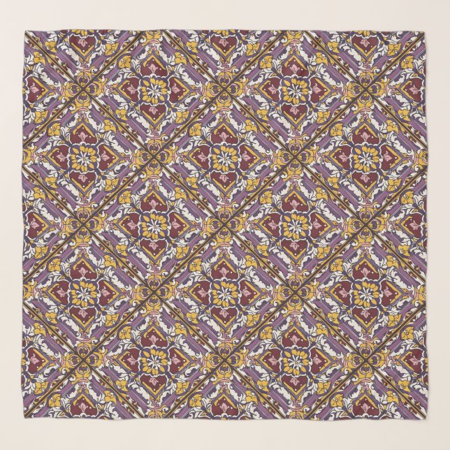 Purple Tile  Scarf (Front)