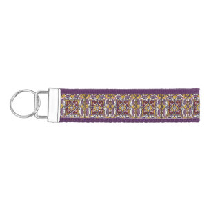 Purple Tile Wrist Keychain