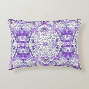 Purple tiles - mosaic, greek style, accent pillow
