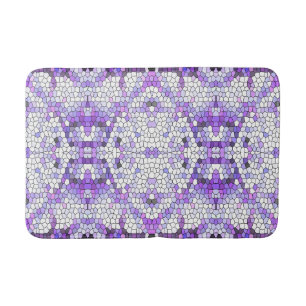 Purple tiles - mosaic, greek style, bath mat