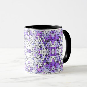 Purple tiles - mosaic, greek style, mug