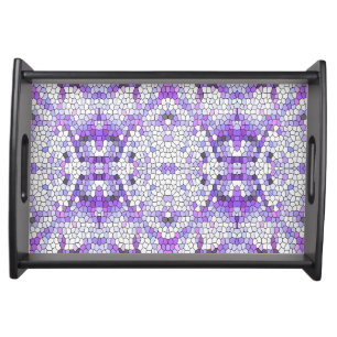 Purple tiles - mosaic, greek style,     serving tray
