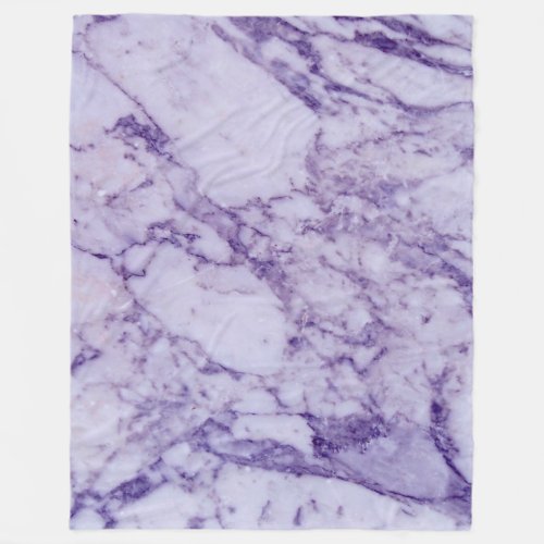 Purple Tint Marble Stone Pattern Fleece Blanket