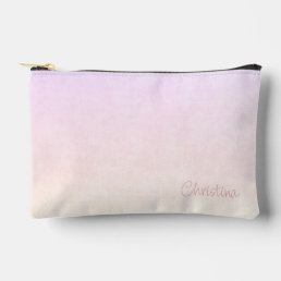 Purple to Champagne Ombr&#233; Urban Grunge with Name Accessory Pouch