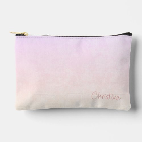 Purple to Champagne Ombr Urban Grunge with Name Accessory Pouch