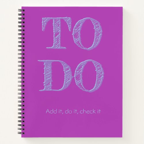 Purple To Do List Notebook 