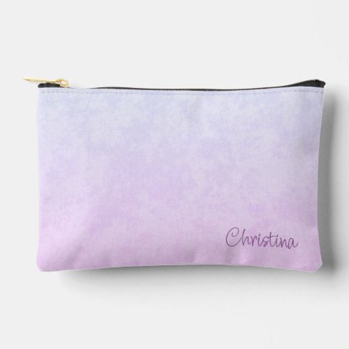 Purple to Pink Ombr Urban Grunge with Name Accessory Pouch