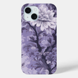 Purple Toile de Fleur iPhone 15 Case