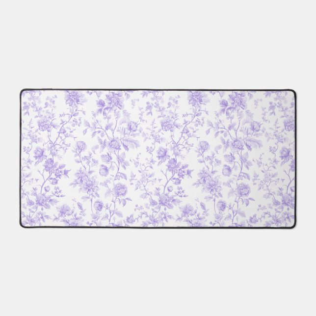 Purple Toile Desk Mat (Front)