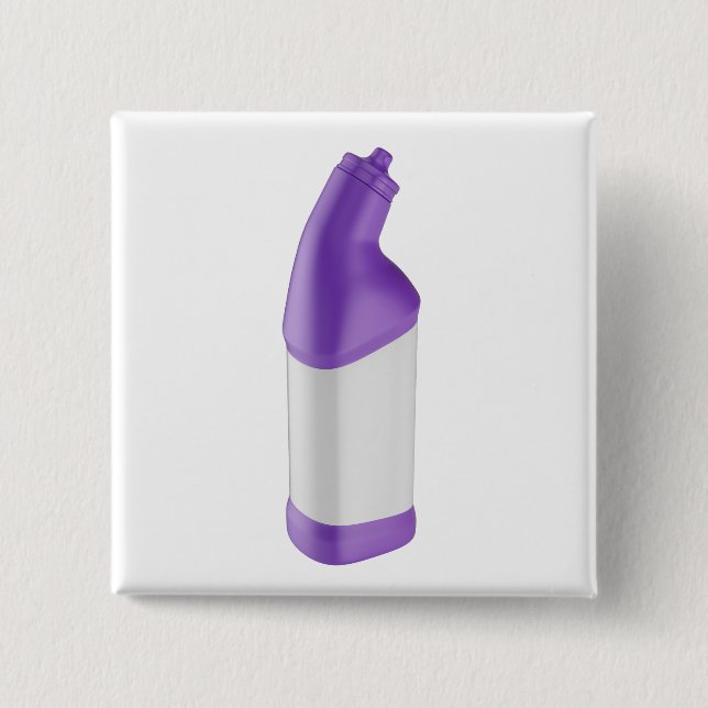 Purple toilet cleaner bottle with blank label button (Front)