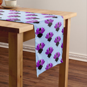 Purple Tom Turkey Long Table Runner