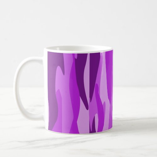 Purple Tone Abstract Camouflage  Coffee Mug