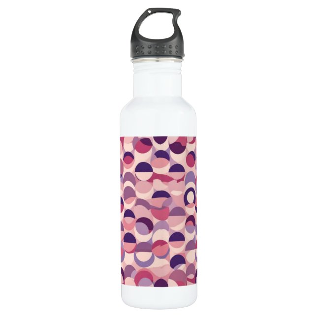 Purple Tone Contemporary Design Stainless Steel Water Bottle (Front)